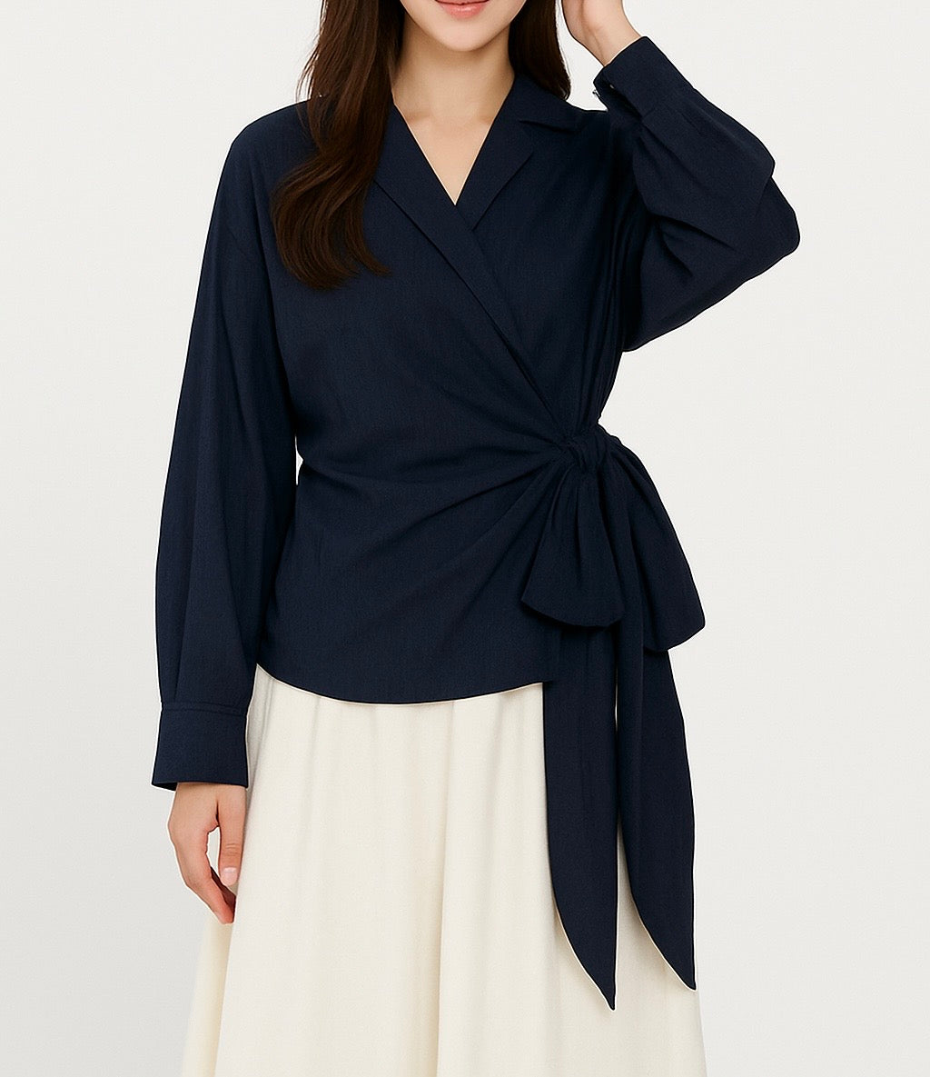 Navy Blue Side Bow top