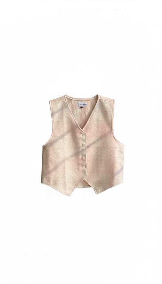 Pink latte check skirt