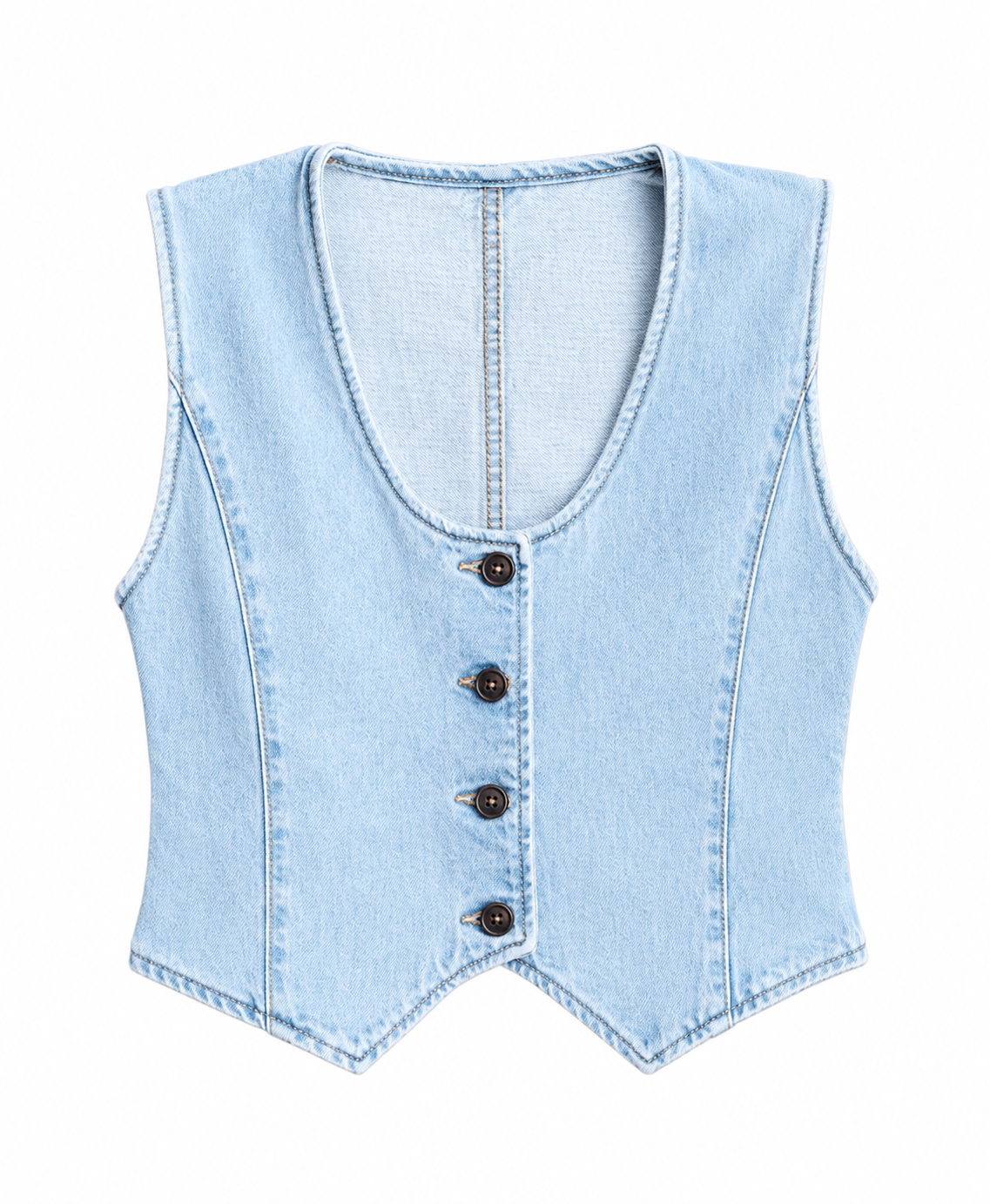 Fitted Denim Vest