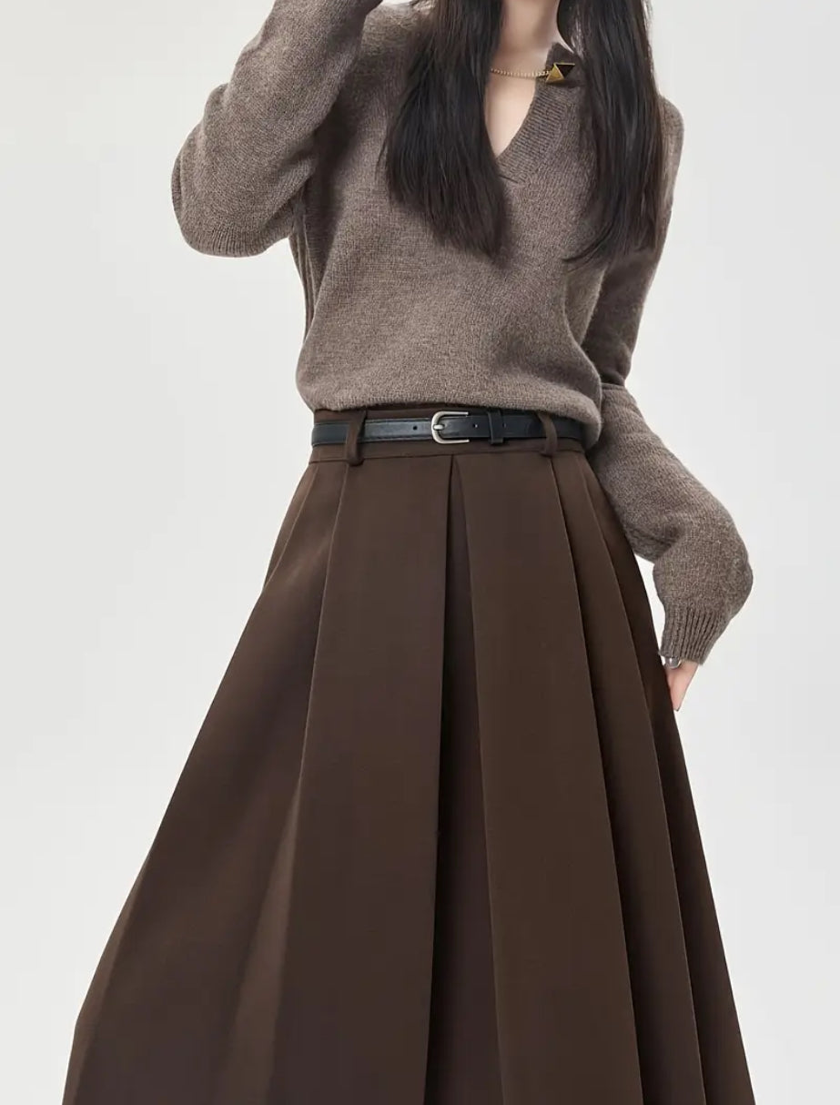 Brown Sleek Skirt