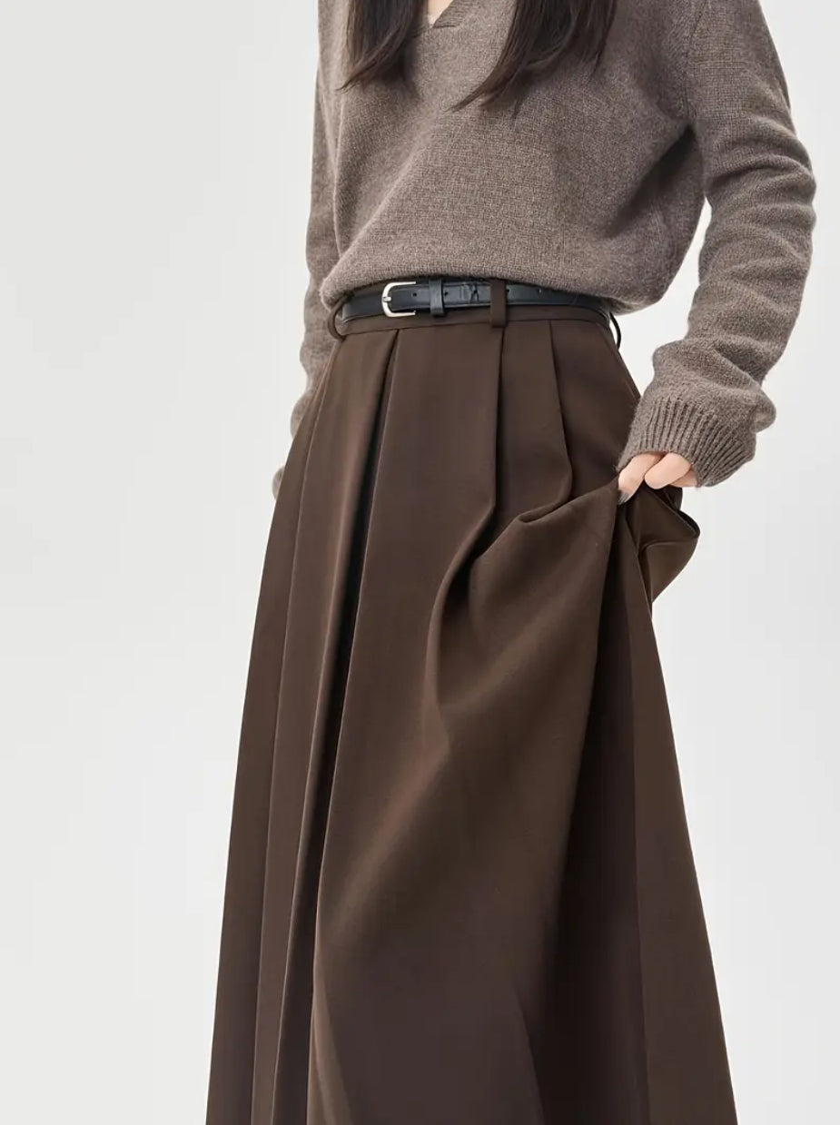 Brown Sleek Skirt