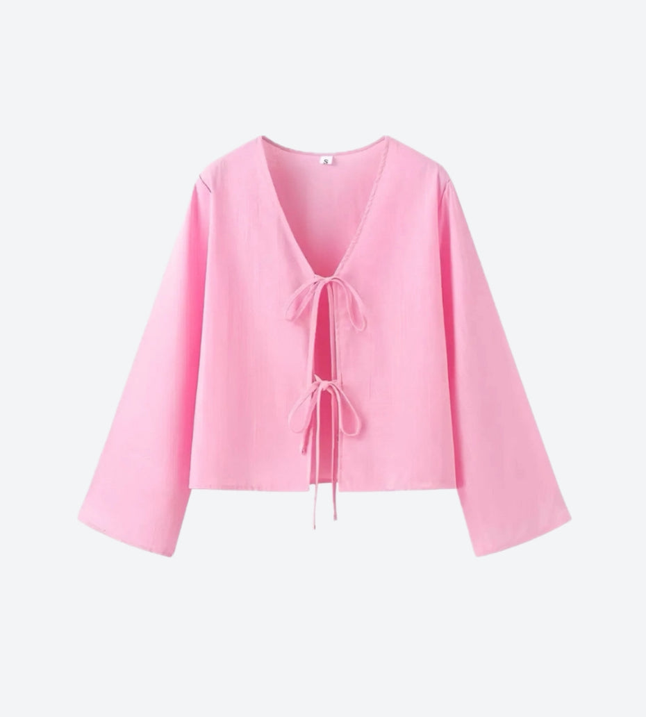 Front tie blouse