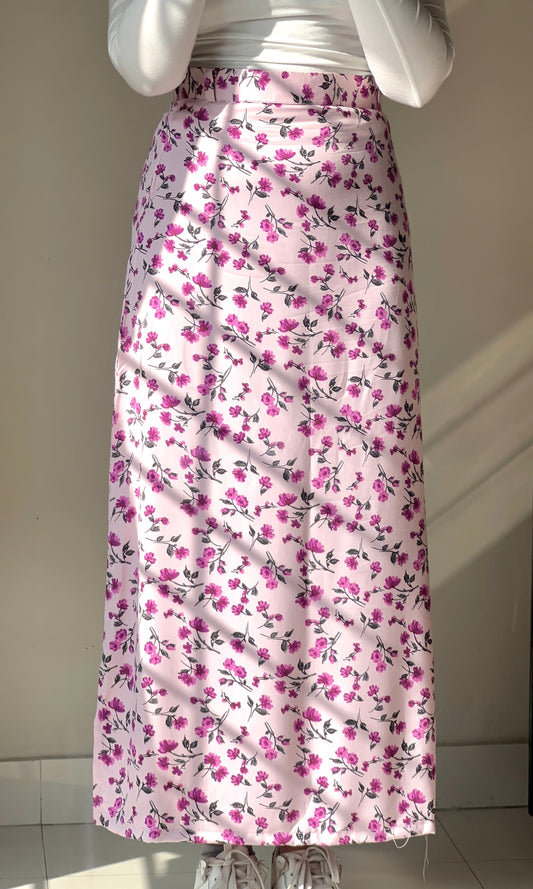 Pink Floral Skirt