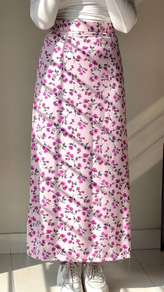 Pink Floral Skirt